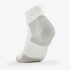 Unisex Maximum Padding Running Ankle Sock in White and Platinum