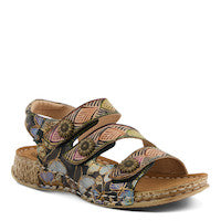 Versa Tri Strap Walking Sandal In Black Multi