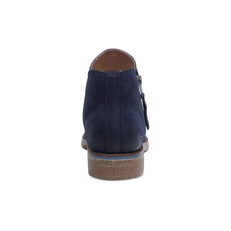 Mila Ruched Zipper Boot in Navy