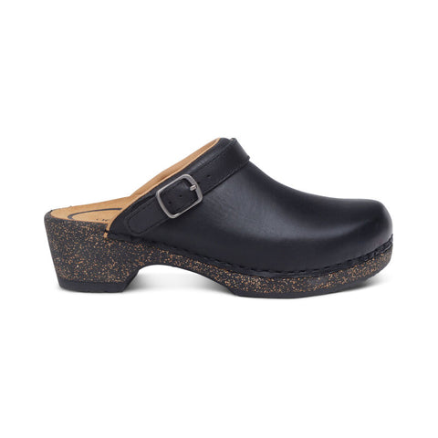 Beckie Cork Clog with Convertible Sling Back in Black