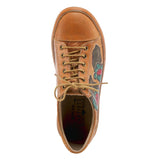 Libbi Painted Floral Sneaker in Camel CLOSEOUTS