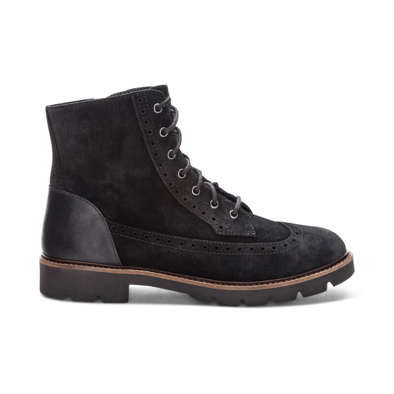 Margot Brogue Lace-Up Boot in Black