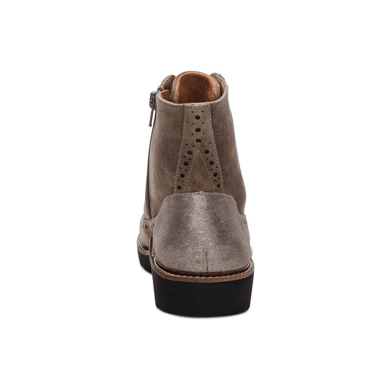 Margot Brogue Lace-Up Boot in Taupe