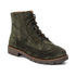 Margot Brogue Lace-Up Boot in Dark Green