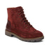 Margot Brogue Lace-Up Boot in Dark Red