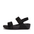 Lulu Adjustable Back Strap Sandal in Shimmerlux Black