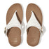 Lulu Toe Post Buckle Sandal in White Leather