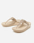 Lulu Toe Post Crystal Mix Metallic in Platino