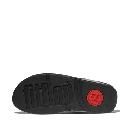Lulu Toe Post Crystal Mix Metallic in Black
