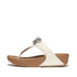 Lulu Jewel Deluxe Toe Post  Sandal in White Leather