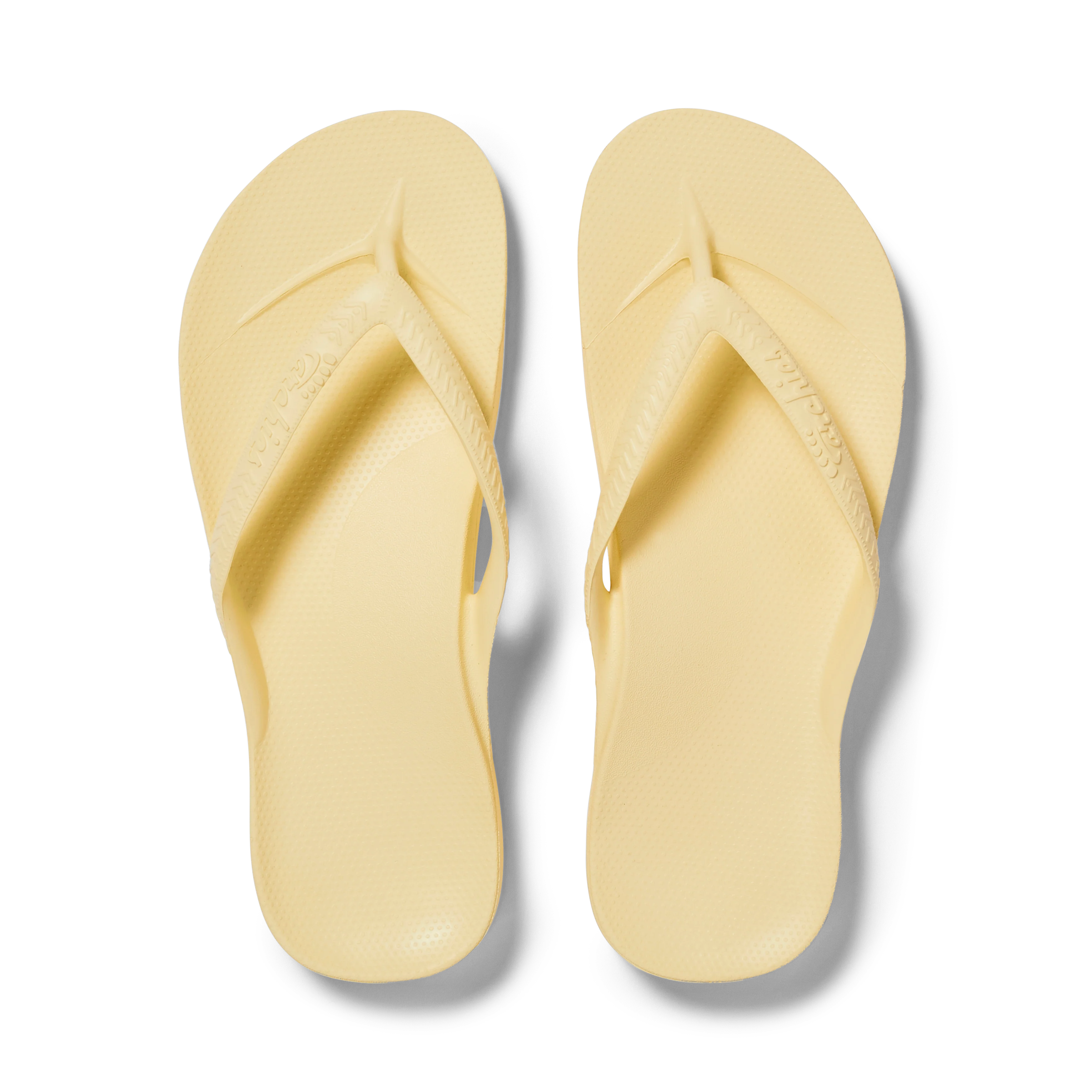 Archies Arch Support Flip Flops in Lemon