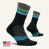 Elite Max Cushion Mini Crew Merino 10 Sock in Luminous Black