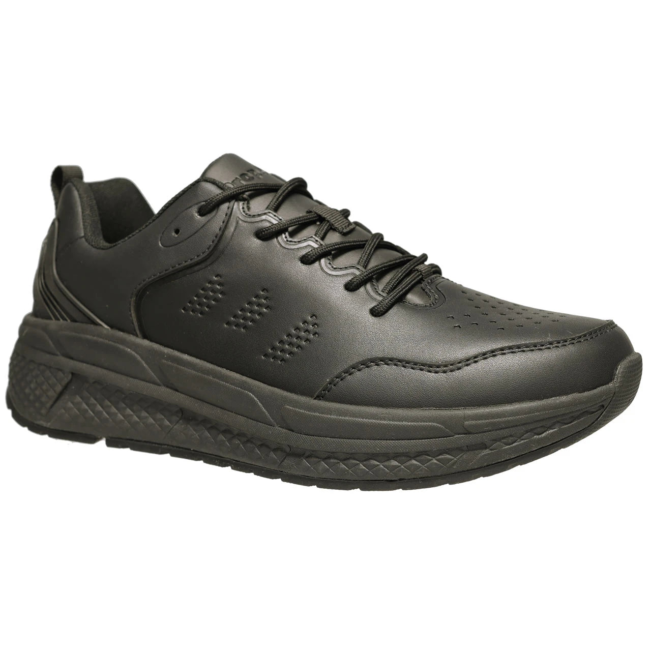 Men's Propét Ultra Work Leather Sneaker in Black