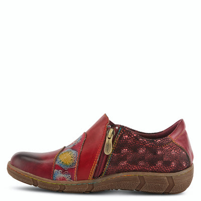 Lata Burnished Leather Clog in Cabernet Multi