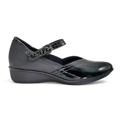 Narita Mary Jane Shoe in Black Patent WIDE