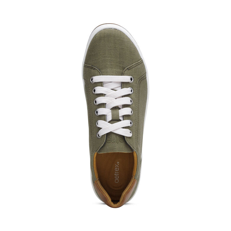 Renee Lace Up Sneaker in Olive