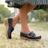 Pearson Stapled Clog With Iconic Buckle in Black