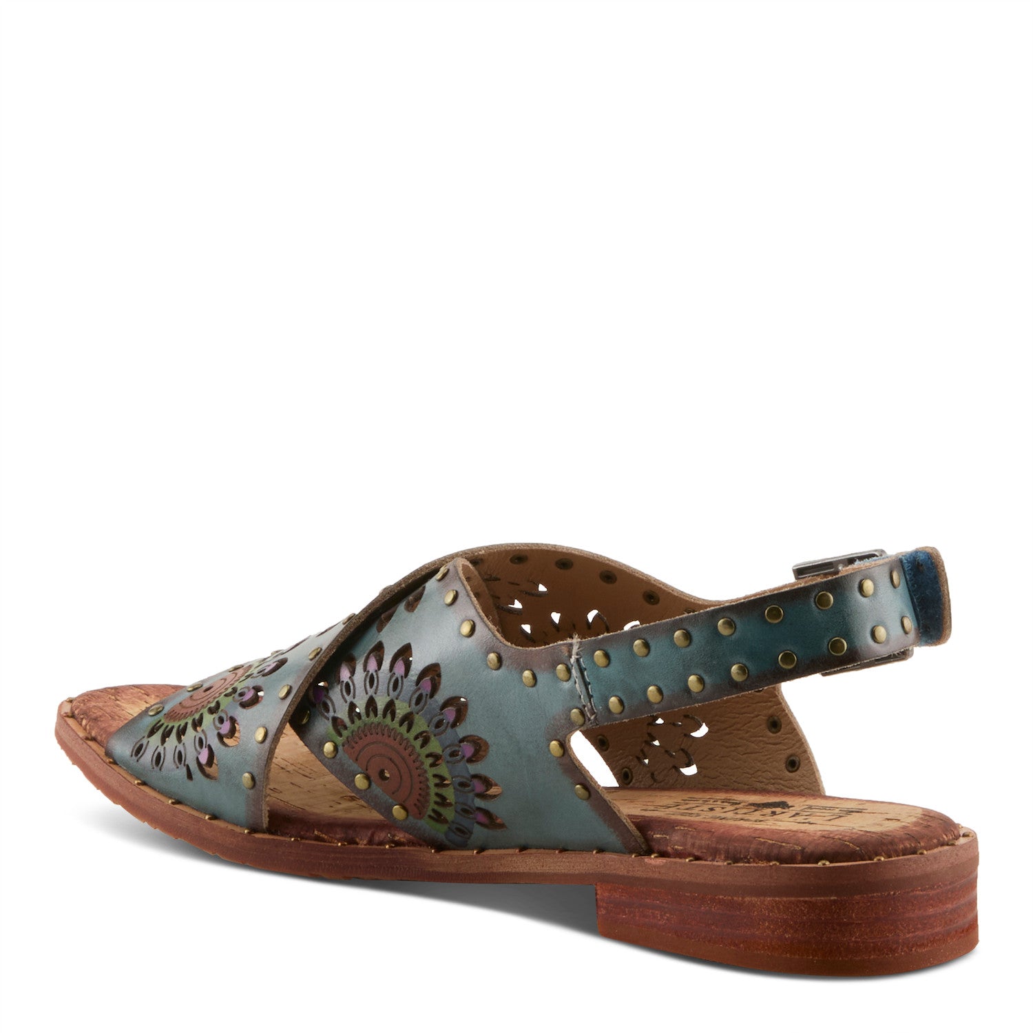 CrossRoads strappy Sandal in Grey Multi