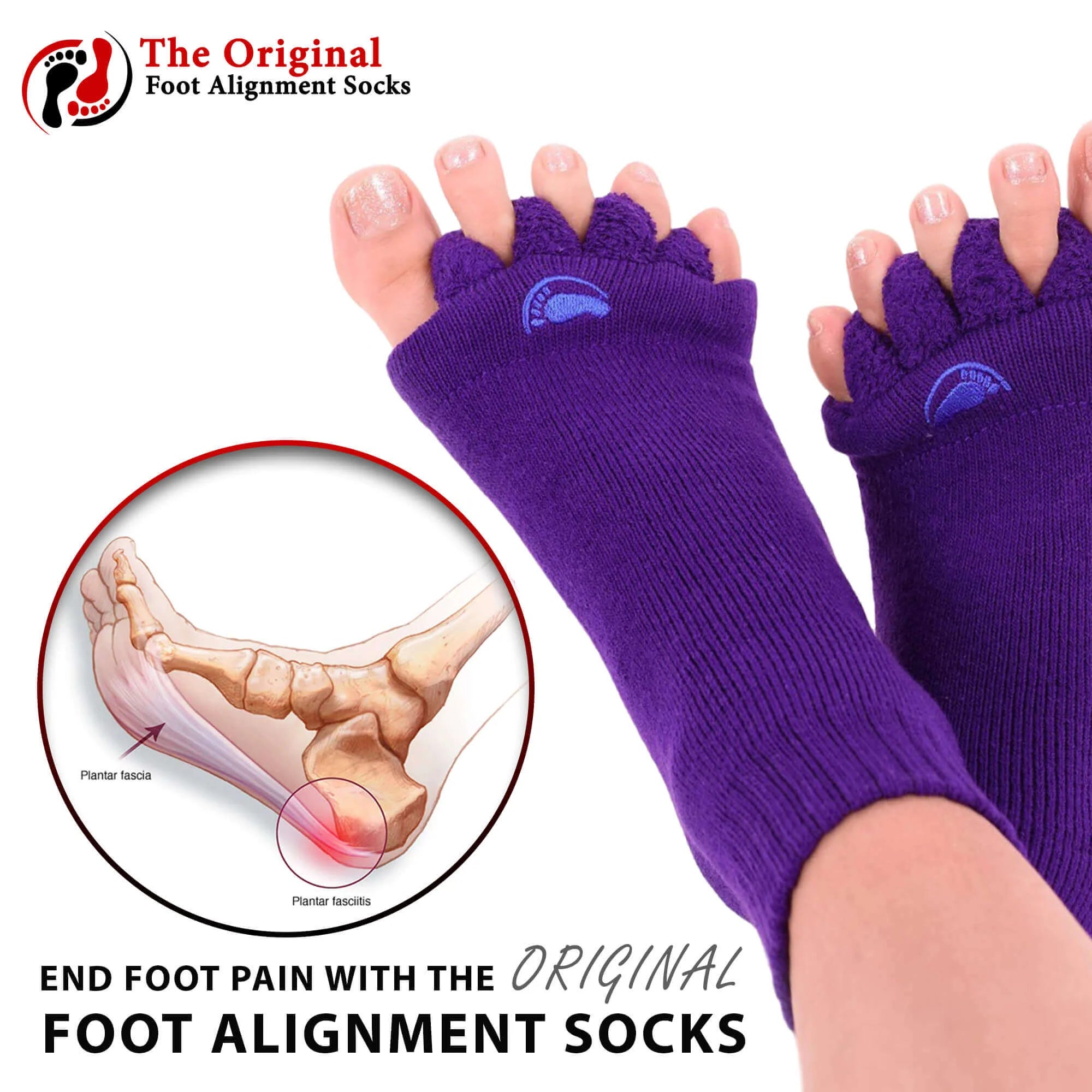 Happy Feet Alignment Sock in Purple