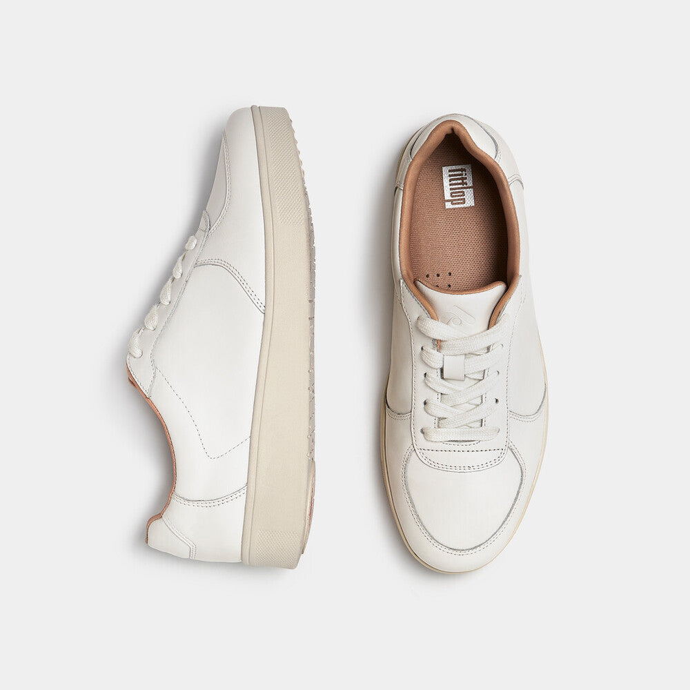 Rally Leather Panel Sneaker in Urban White