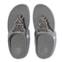 Rumba Iridescent Beaded Toe Post in Silvereen