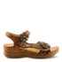 Script Enchanting Backstrap Sandal in Tan Multi