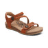 Jillian Braided Quarter Strap Sandal in Cognac