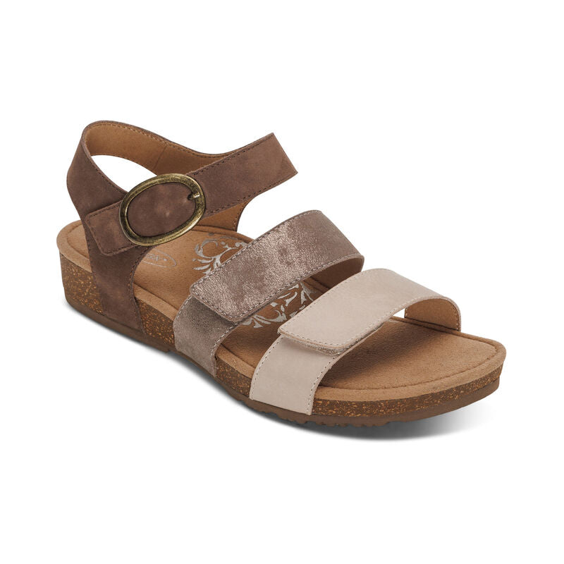 Lilly Multi-AdjustaStrap Sandal in Taupe