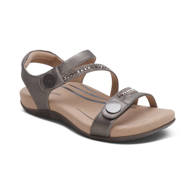 Jess Walking Sandal in Pewter Sparkle