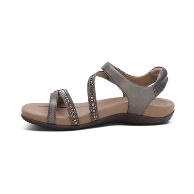 Jess Walking Sandal in Pewter Sparkle