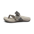 Izzy Adjustable Toe Loop Slide Sandal in Pewter Sparkle