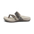 Izzy Adjustable Toe Loop Slide Sandal in Pewter Sparkle