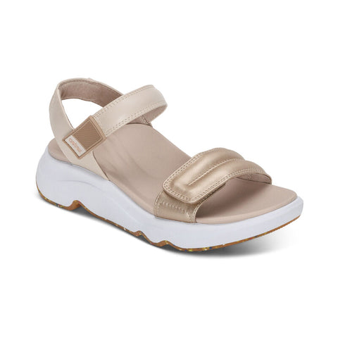 Whit Strappy Sport Sandal in Champagne