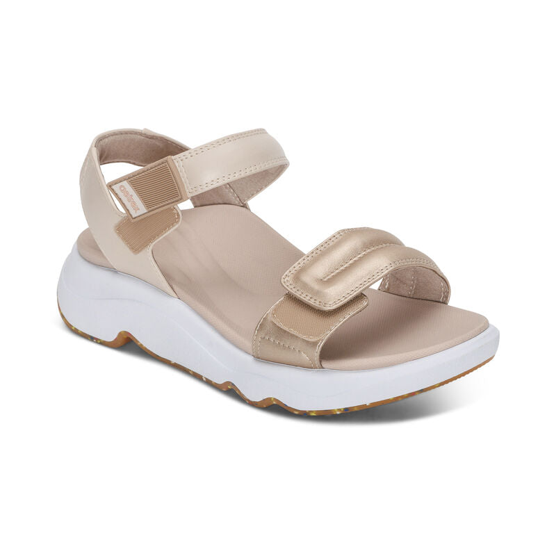 Whit Strappy Sport Sandal in Champagne