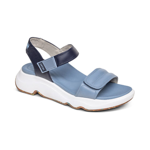 Whit Strappy Sport Sandal in Blue