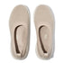 Super-Q Knit Ballet Flats Mary Jane in Stone Beige/Platino Suede