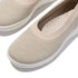 Super-Q Knit Ballet Flats Mary Jane in Stone Beige/Platino Suede