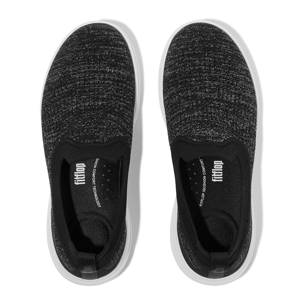 Super-Q Knit Ballet Flats Mary Jane in Black Silvereen