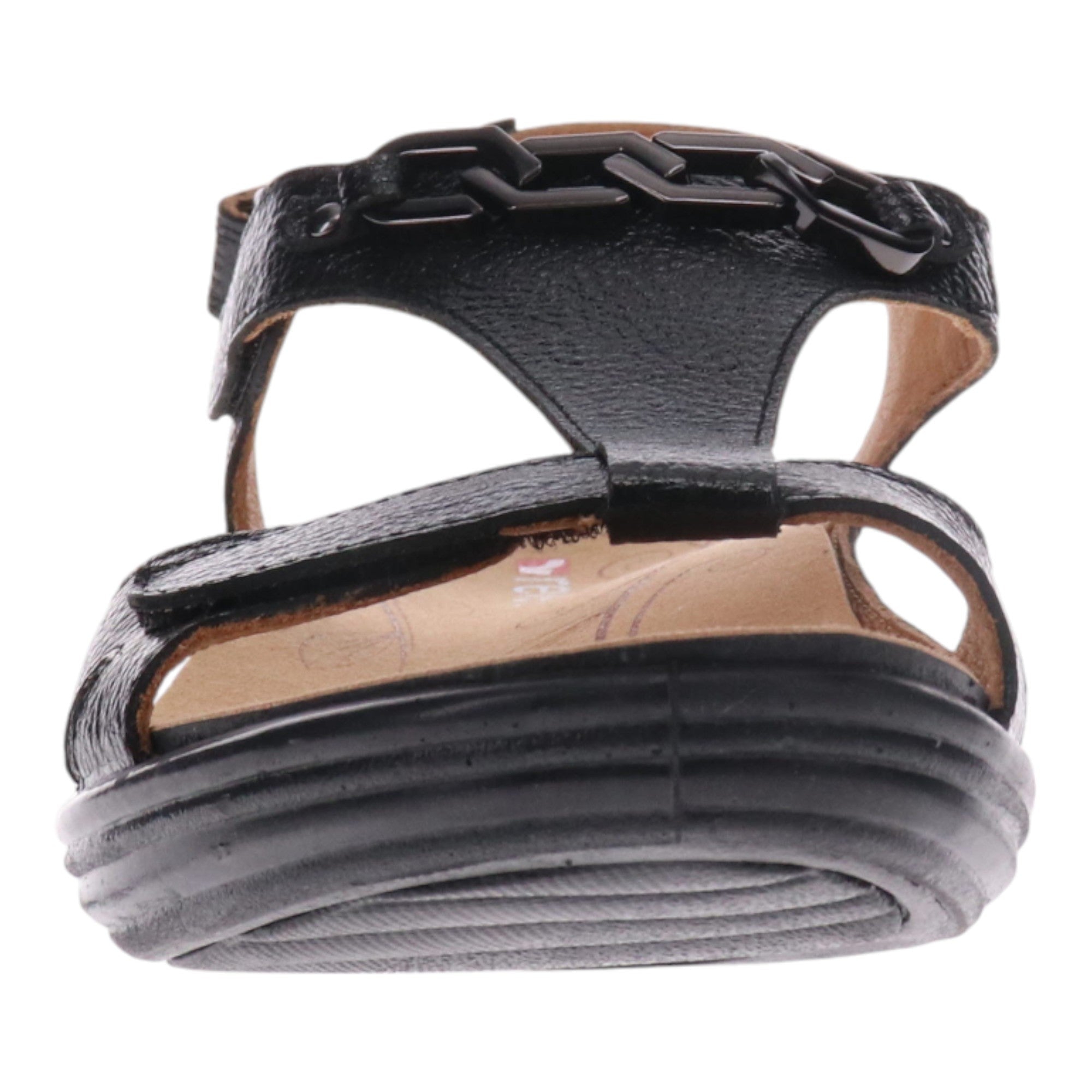 Santa Clara Adjustable Back-Strap Sandal in Black Pebble CLOSEOUTS
