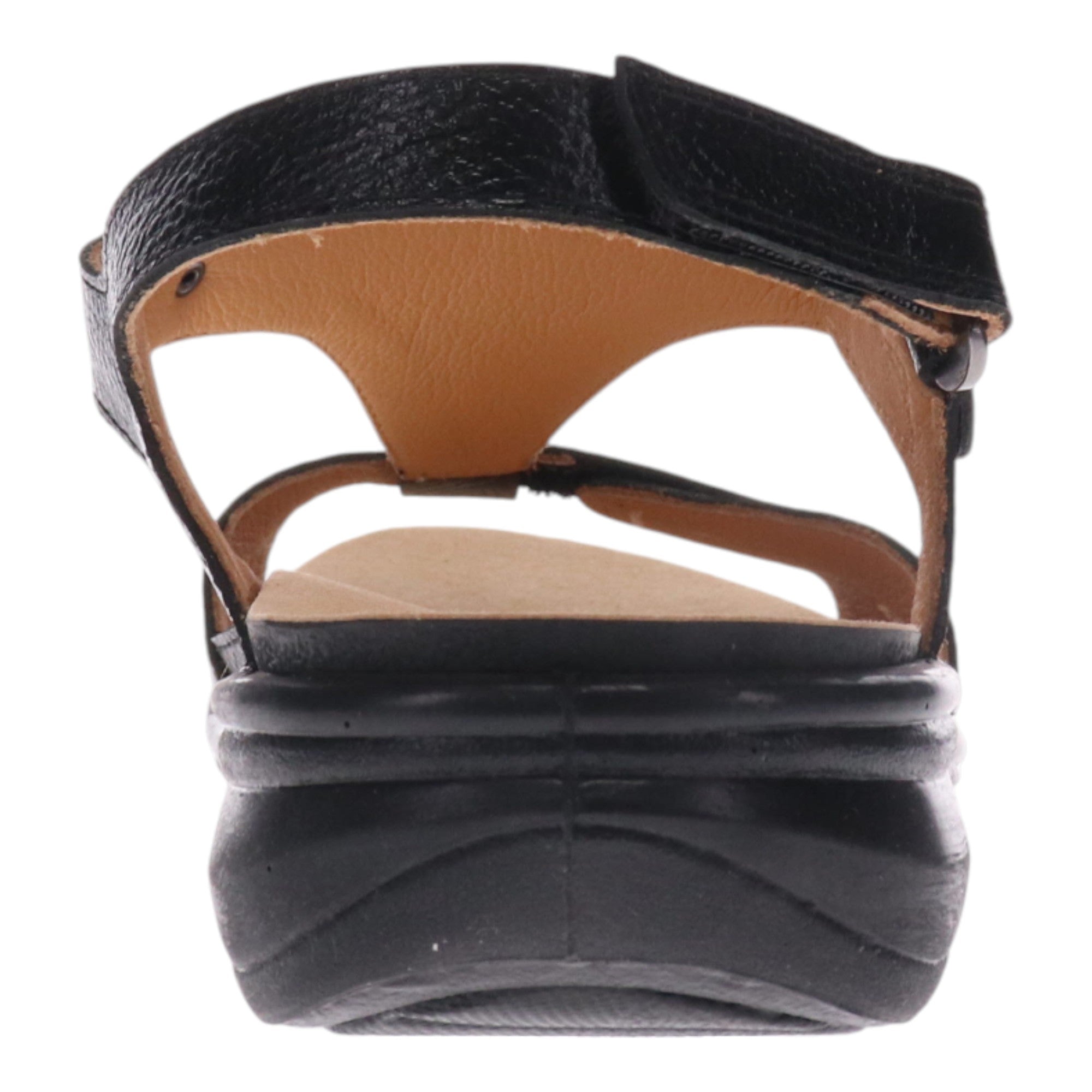 Santa Clara Adjustable Back-Strap Sandal in Black Pebble CLOSEOUTS