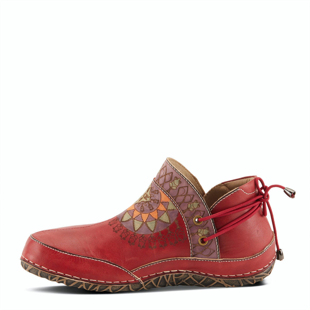 Windermere Bootlet Slip-on in Red-Multi – Tenni Moc's Shoe Store