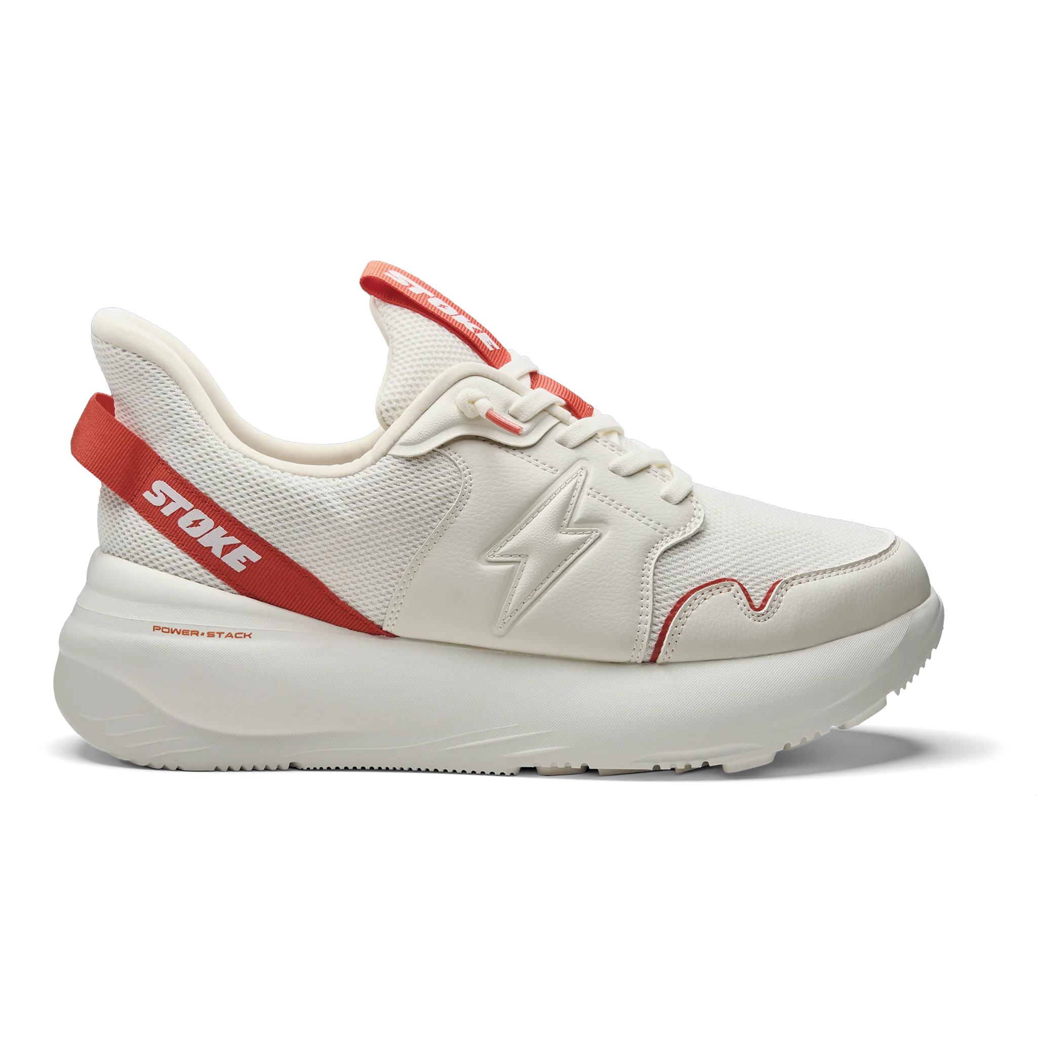 The FO-MO Thunderous Slip on Sneaker in White/Tangarine