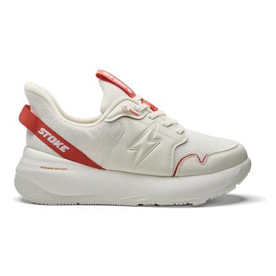 The FO-MO Thunderous Slip on Sneaker in White/Tangarine