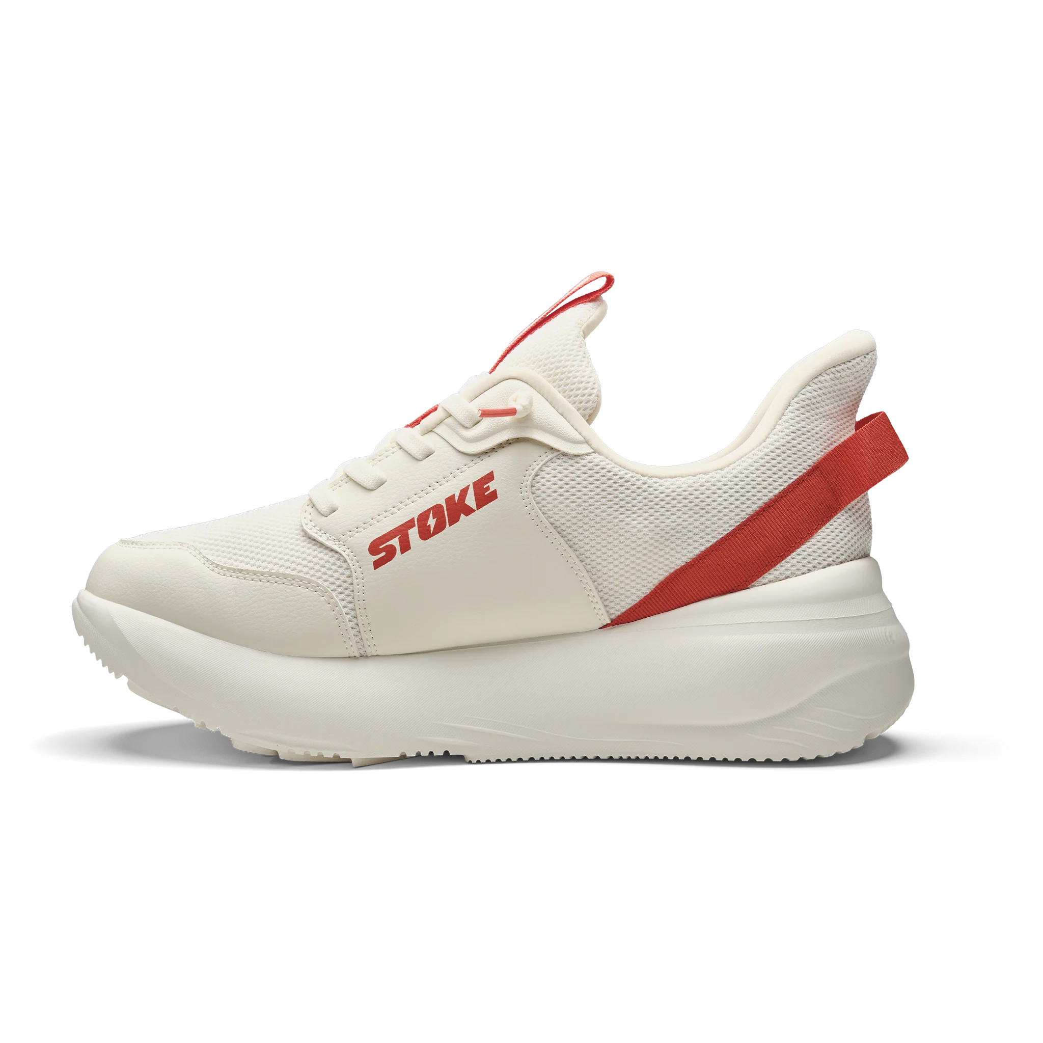 The FO-MO Thunderous Slip on Sneaker in White/Tangarine