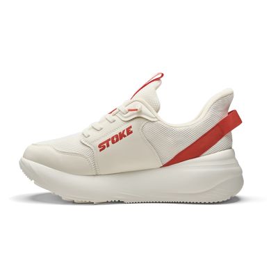 The FO-MO Thunderous Slip on Sneaker in White/Tangarine