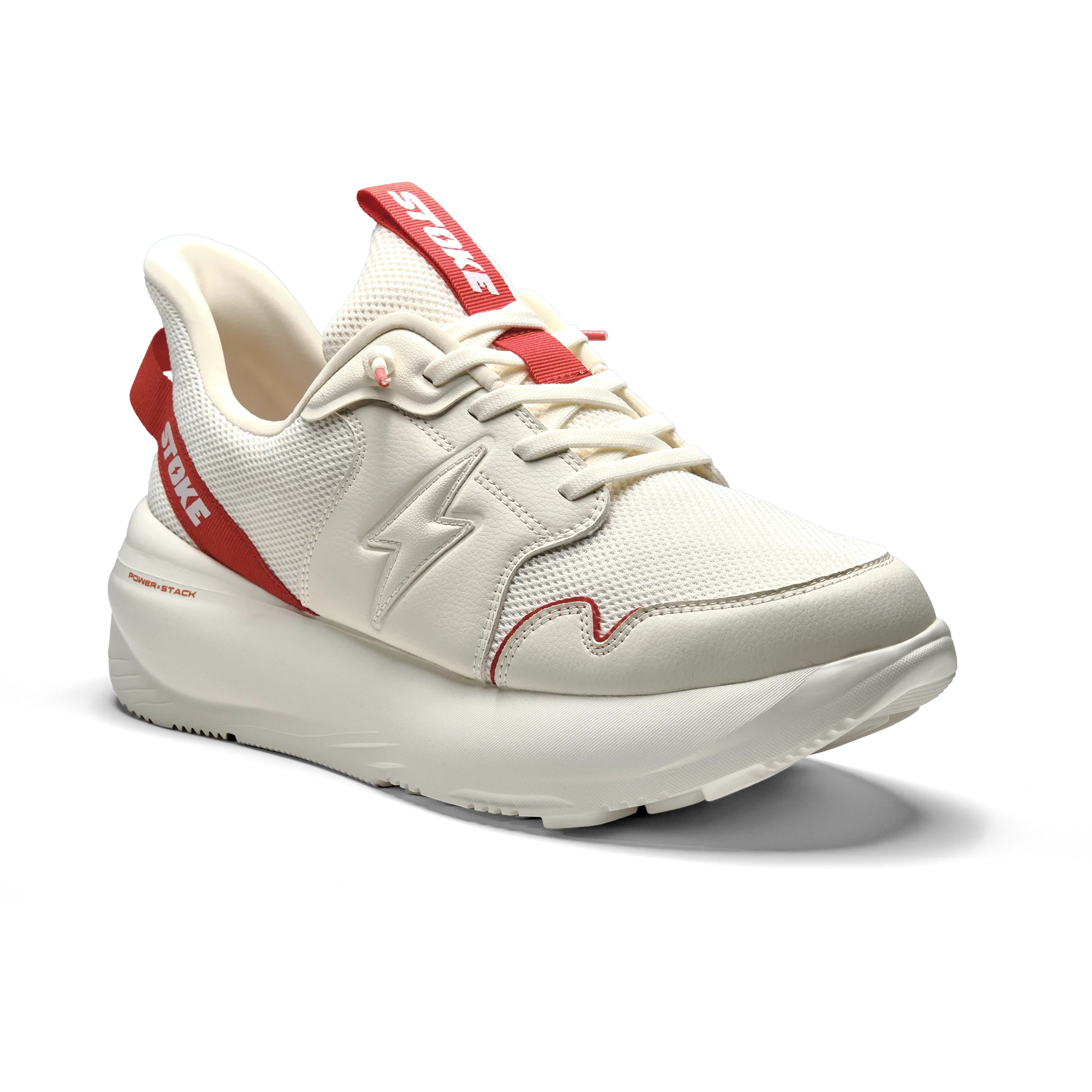The FO-MO Thunderous Slip on Sneaker in White/Tangarine