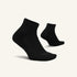 Therapeutic Cushion Quarter Sock in Black