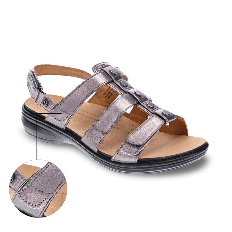 Toledo Gladiator Sandal in Gunmetal Leather