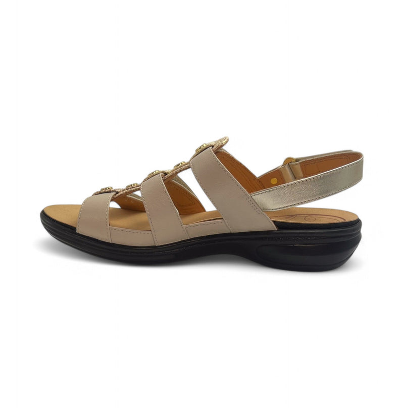 Toledo Strappy Gladiator Sandal in Mixed Metallic CLOSEOUTS