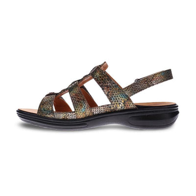 Toledo Gladiator Sandal in Peacock Python Leather CLOSEOUTS